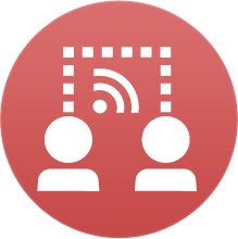 Icon representing communication between two people