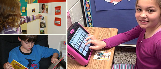 Children with autism using technology learning devices