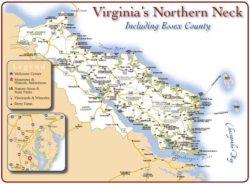 map of the Northern Neck