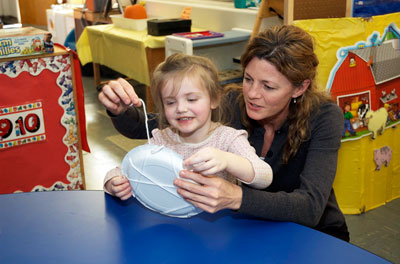 child in a classroom